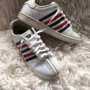 K-Swiss Men's Varsity Classic Low Sneakers US Size 6 Red Blue Stripes 83343-139